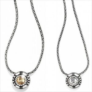 Brighton‎ Fortino yellow and white petite round swarovski pendant necklace